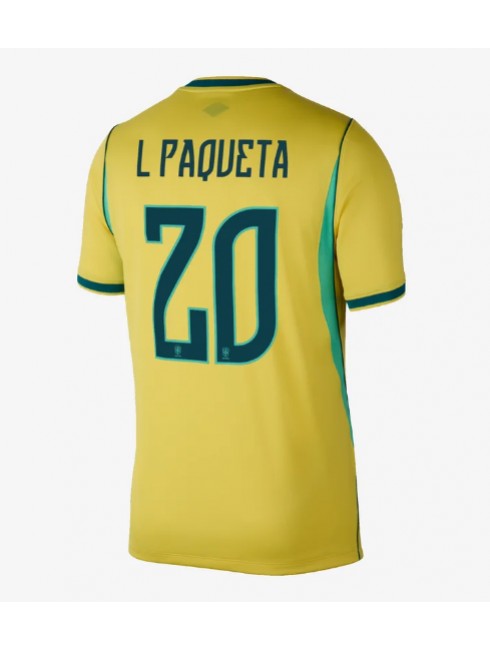 Moški Nogometna dresi replika Brazilija Lucas Paqueta #20 Domači SP 2026 Kratek rokav Moški Nogometna dresi replika Brazilija Lucas Paqueta #20 Domači SP 2026 Kratek rokav